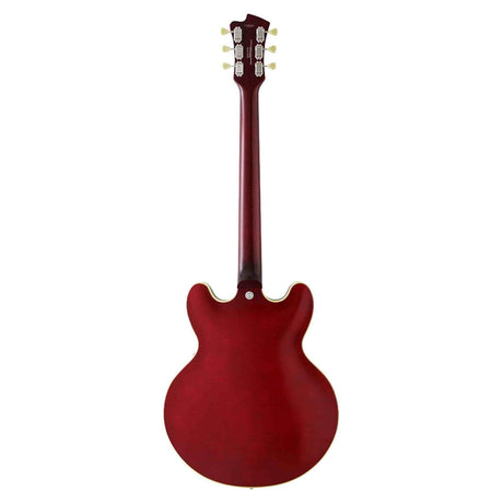 FGN Masterfield Semi HH elektrische gitaar Cherry, Flamed Maple Top, Alnico 3 humbuckers, met koffer