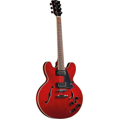 Eko Fusion RED Hollowbody Elektrische Gitaar 335, 2 Humbuckers, 22 Frets, Rood