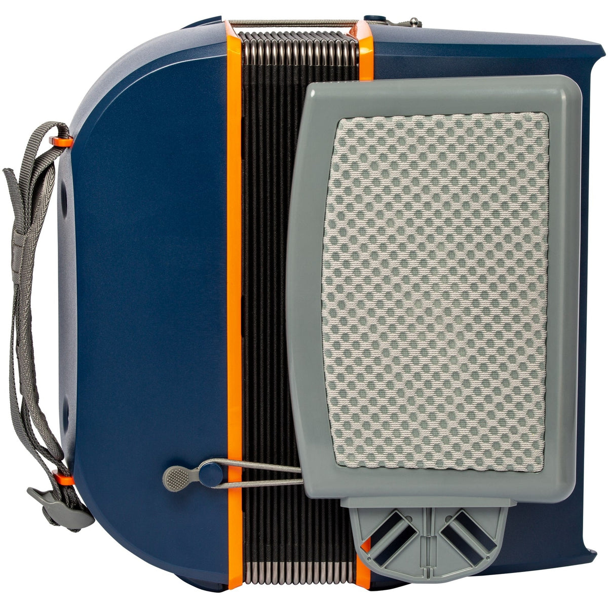 HOHNER A2901 XS Accordeon – 21 toetsen en 15 basssen, Blauw-Oranje, met gigbag en draagband voor kinderen