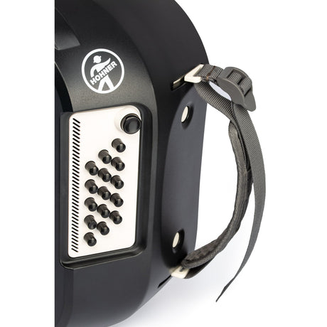 HOHNER A2931 XS Knopaccordeon- 21 knoppen en 15 bassen Grijs‑Wit met gigbag en volwassen draagriem