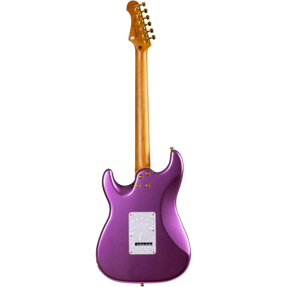 JET JS-480 VI G S-style Elektrische Gitaar HSS Alnico V Tremolo Rosewood Toets Violet met Gouden Hardware
