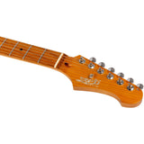 JET JJ-300 P90 BK Offset Elektrische Gitaar Dual P90 Tremolo Roasted Maple Zwart