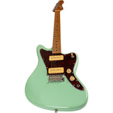 JET JJ-300 P90 SFG Offset Elektrische Gitaar Dual P90 Tremolo Roasted Maple Seafoam Green