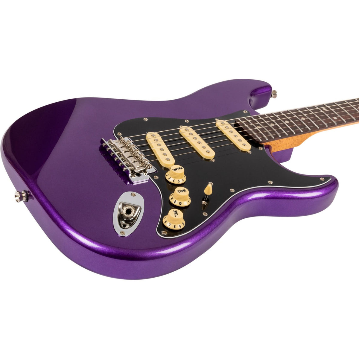 JET JS-300 PLM R S-style Elektrische Gitaar SSS Tremolo Rosewood Toets Plum