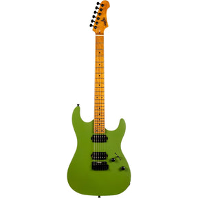 JET JS-500 MGR S-style Elektrische Gitaar HH Wilkinson Tremolo Roasted Maple Toets Mat Groen