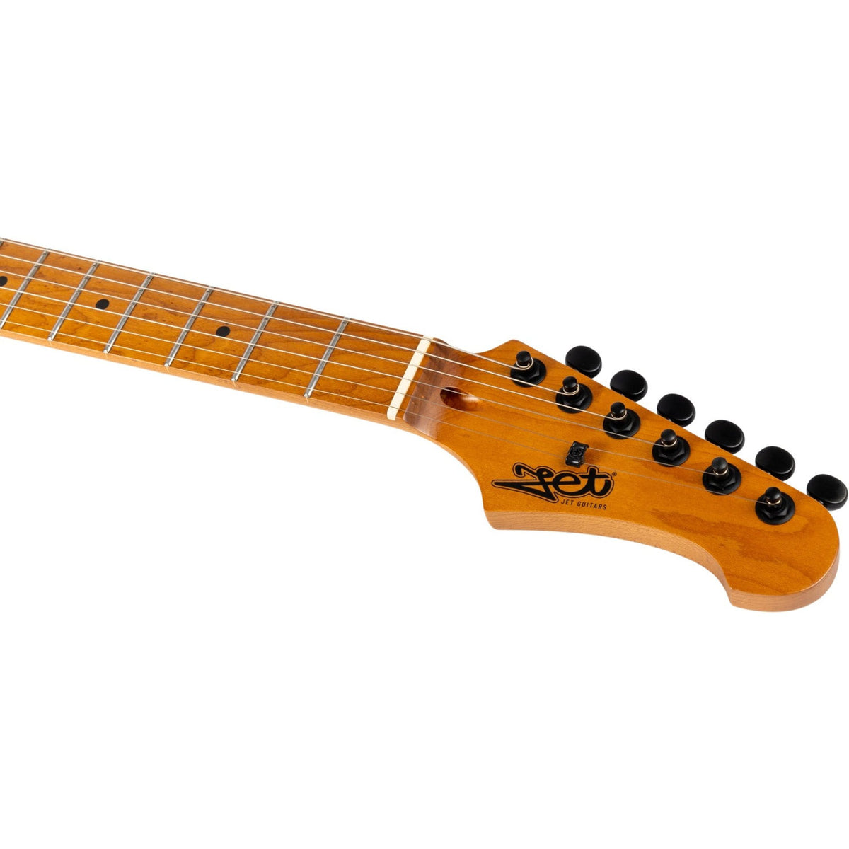 JET JS-500 MGR S-style Elektrische Gitaar HH Wilkinson Tremolo Roasted Maple Toets Mat Groen