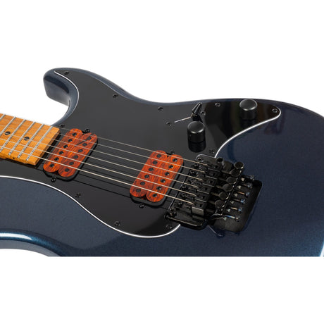 JET JS-800 DBW S-style Elektrische Gitaar HH Double Locking Tremolo Roasted Maple Diep Blauw