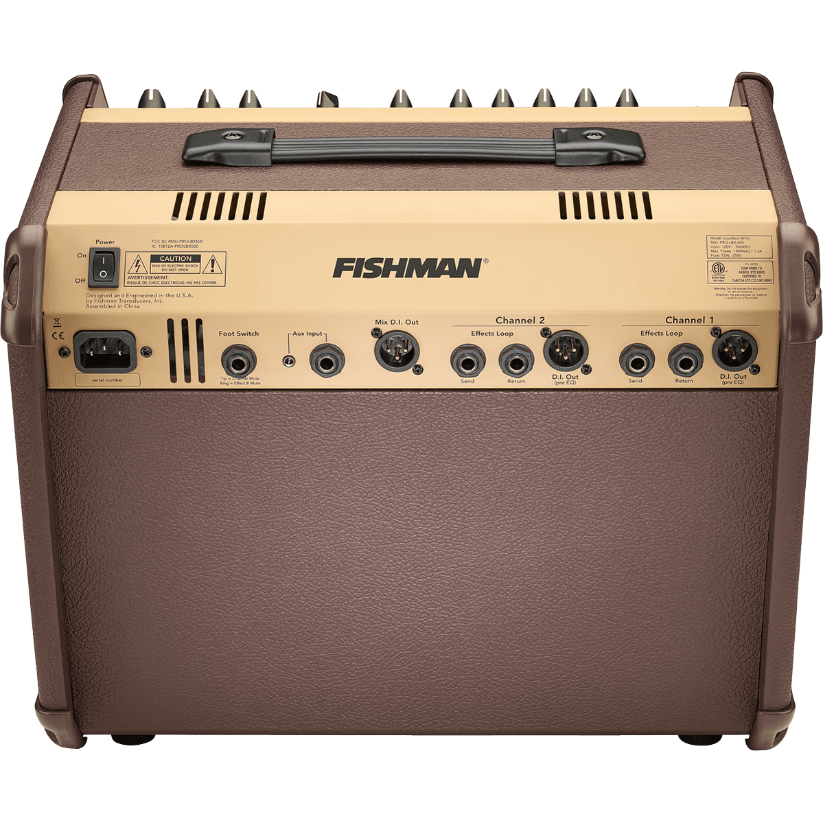 Fishman Loudbox Artist PRO-LBT-600 Akoestische Gitaarversterker - 120W - Bruin