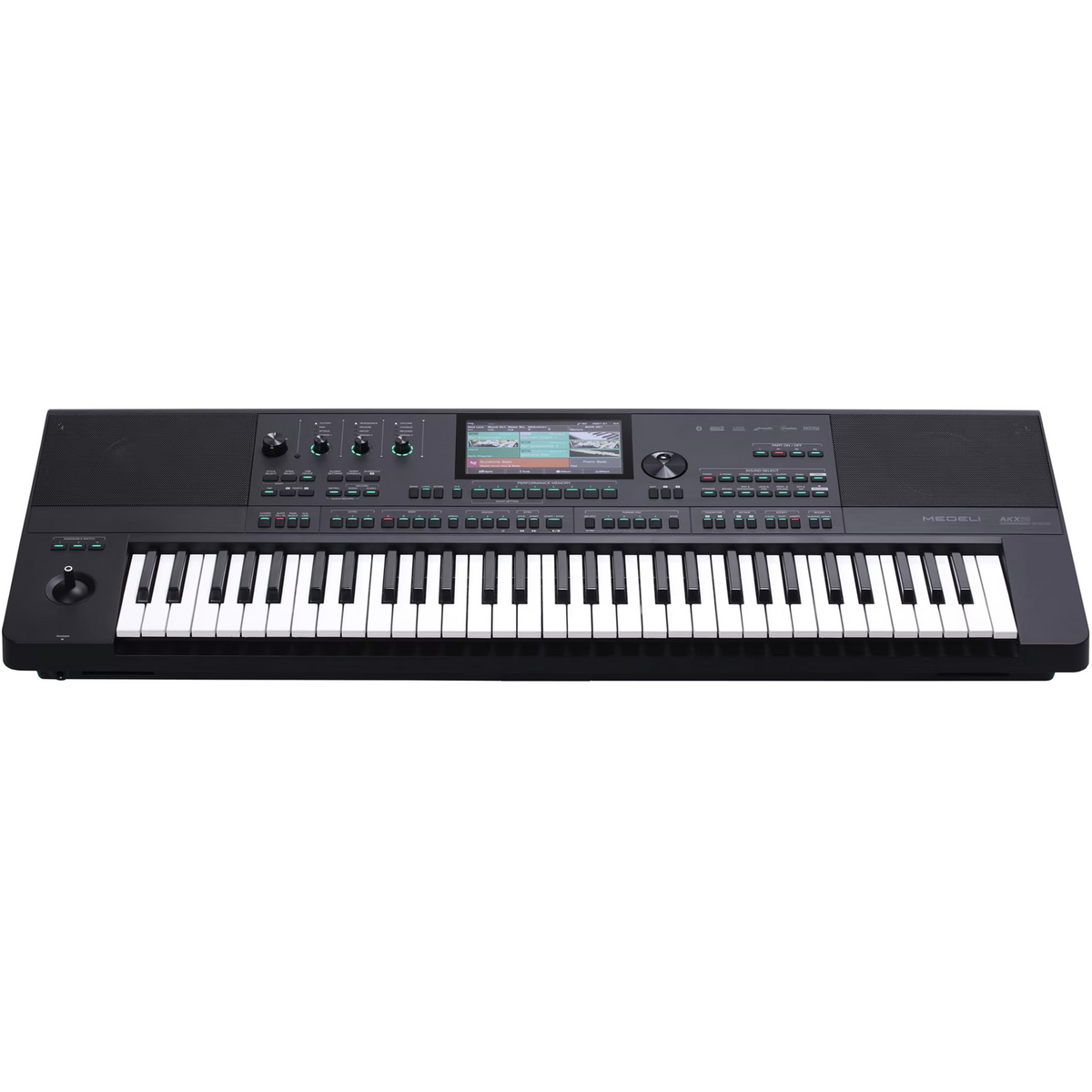 Medeli AKX10S Set – Workstation keyboard met 61 toetsen, 7” touchscreen, 4-way speakers, pedaal, standaard en kruk