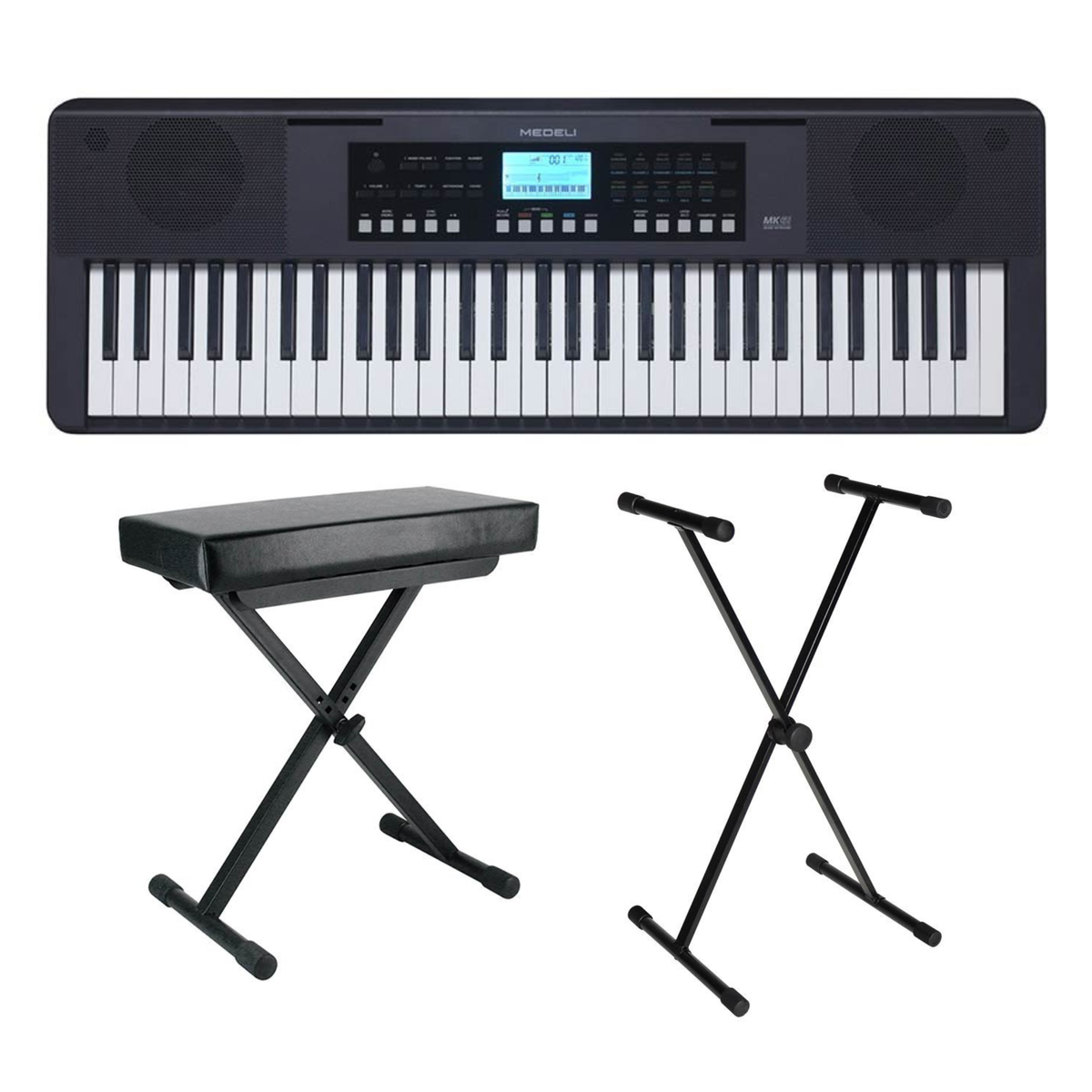 Medeli MK61 Nebula Series 61 toetsen, aanslaggevoelig, 450 klanken, incl. standaard en kruk