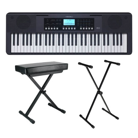 Medeli MK61 Nebula Series 61 toetsen, aanslaggevoelig, 450 klanken, incl. standaard en kruk