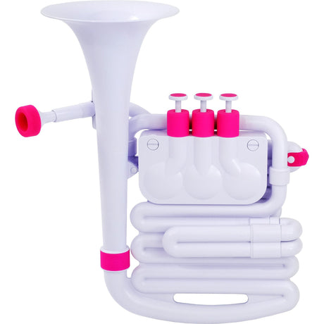 NUVO jHorn wit-roze kinder blaasinstrument in Bb lichtgewicht met draaiventielen