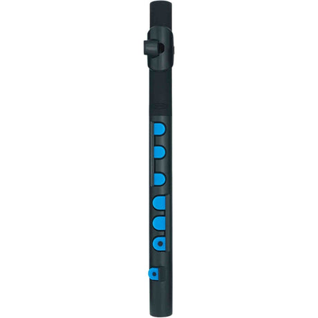 NUVO TooT 2.0 zwart-blauw kinder dwarsfluit blokfluit alternatief met kleppen en Firstnote