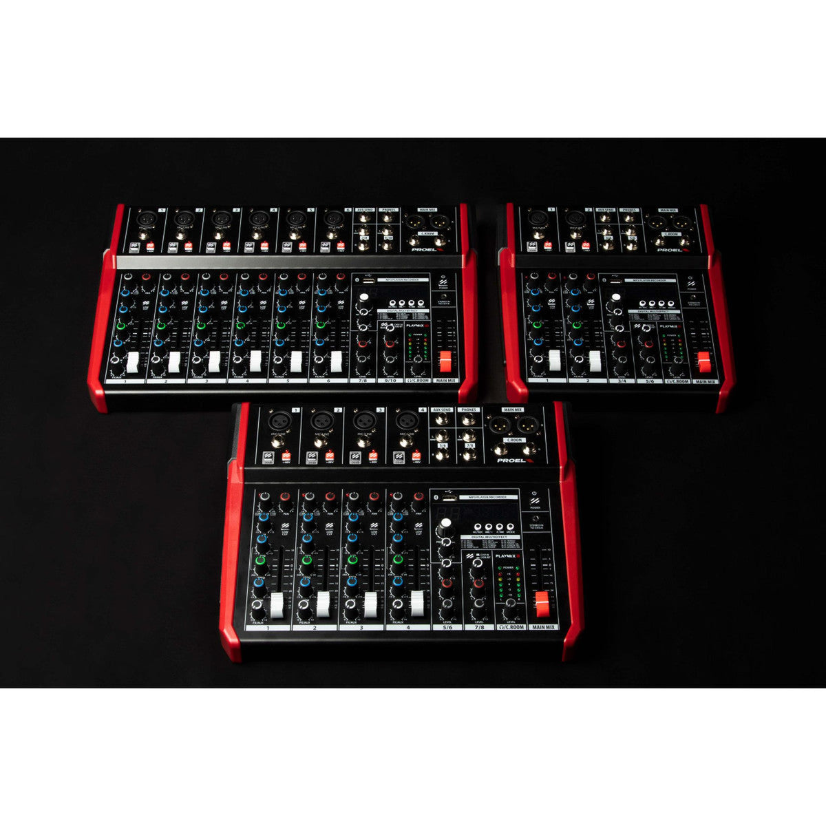 Proel PLAYMIX8 8-kanaals mixer met DSP, USB en Bluetooth