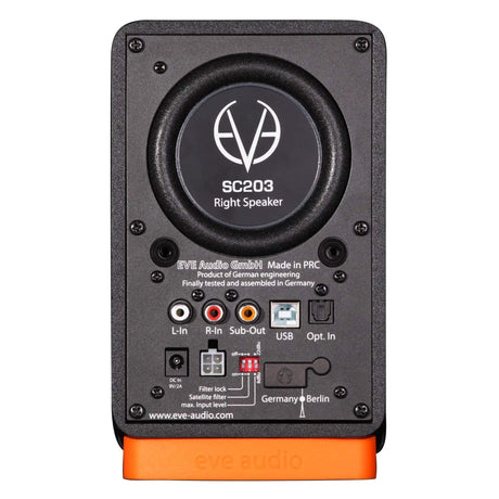 EVE Audio SC203 Stereo Speakerset 3 inch, 62 Hz–21 kHz, 94 dB, DSP SMART-knob