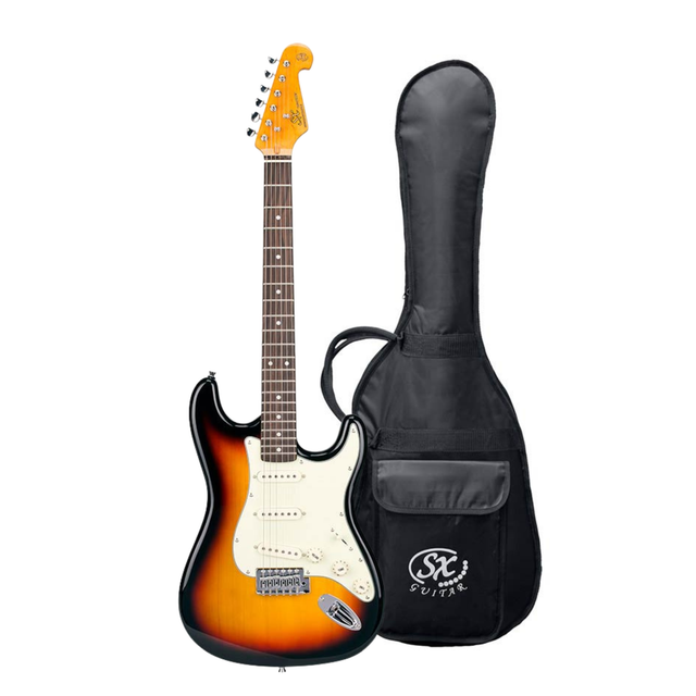 SX SST62-3TS Retro Series Elektrische Gitaar 3-Tone Sunburst