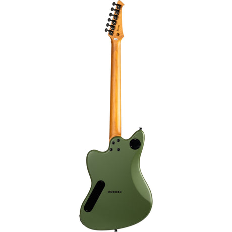 Spira J-400 MGR Offset Elektrische Gitaar HH Villain Humbuckers Roasted Poplar Ebony Tech Satin Green