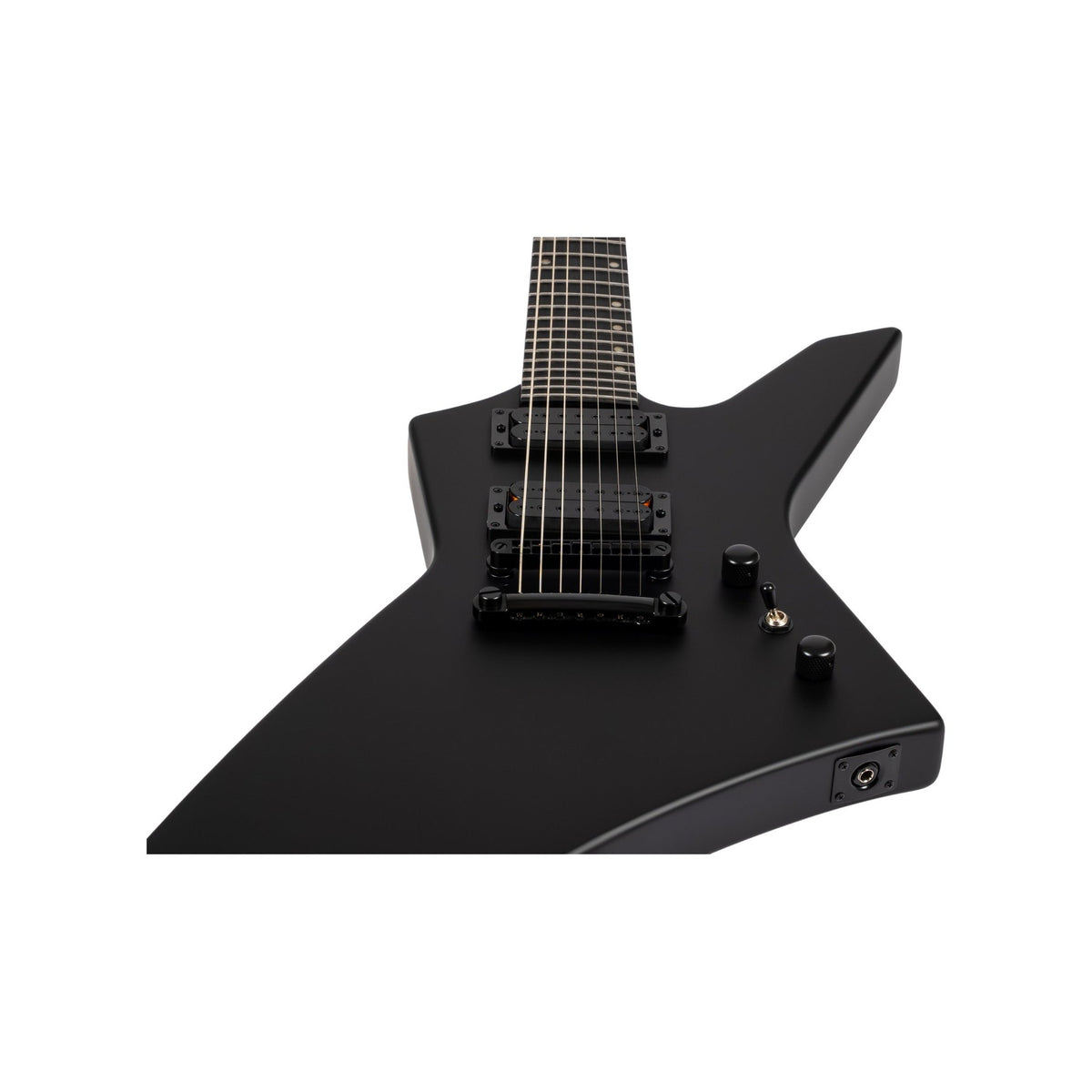 Spira X-407 MBK Offset 7-Snarige Elektrische Gitaar HH Villain Humbuckers Roasted Poplar Satin Black