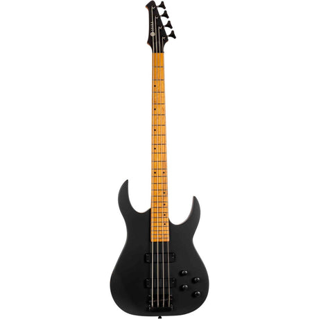 Spira B-400 MBK 4-String Elektrische Bas Actieve Villain Soapbar Pickups Roasted Poplar Satin Black