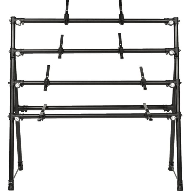 QUIKLOK MKS4 Keyboardstandaard – 4 keyboards, Staal/Aluminium, max. 131 cm Breed