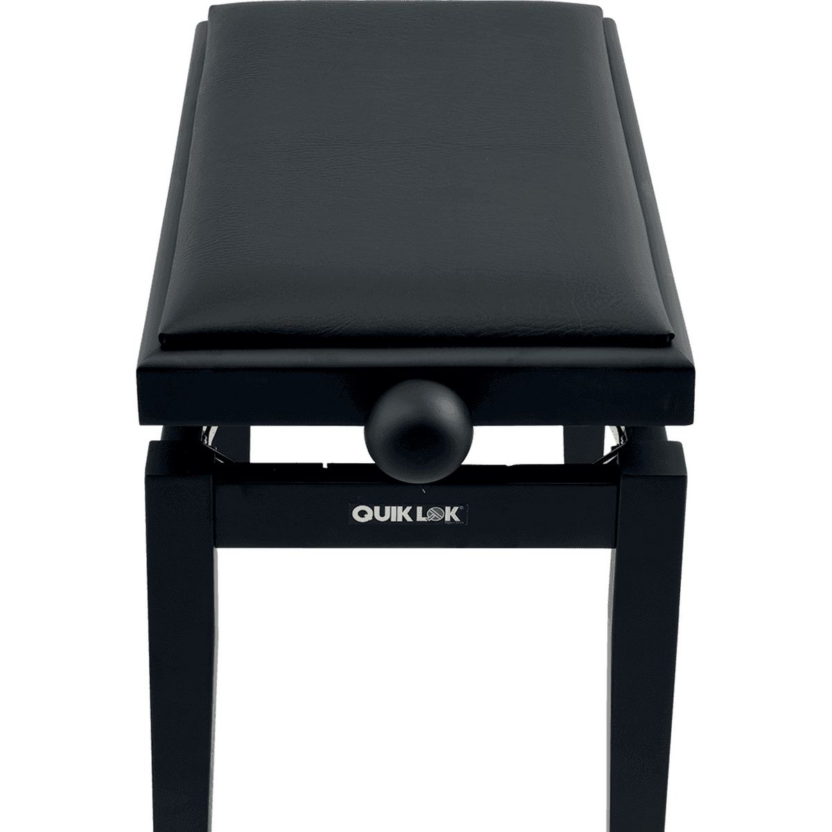 QUIKLOK PB100BKS Piano Bank – Verstelbaar 480-570 mm, Kunstleren Zitting, Mat Zwart