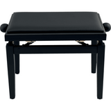 QUIKLOK PB100BKS Piano Bank – Verstelbaar 480-570 mm, Kunstleren Zitting, Mat Zwart