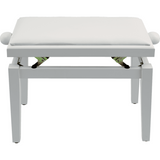 QUIKLOK PB100WHS Piano Bank – Verstelbaar 480-570 mm, Kunstleren Zitting, Mat Wit