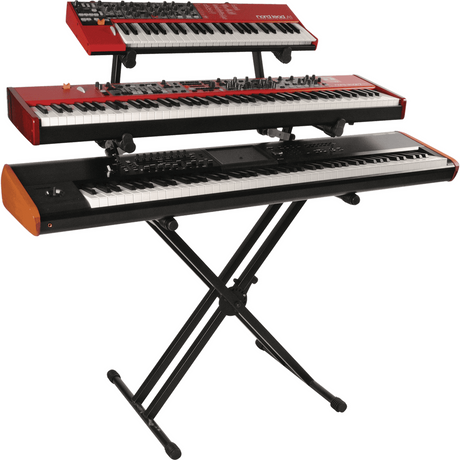 QUIKLOK QL723 Pro Keyboardstandaard – Dubbele X, 3 Niveaus, Verstelbaar, max. 90 kg