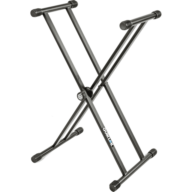 QUIKLOK T20BK Dubbele X Keyboardstandaard – Zwart, Staal, Verstelbaar, max. 81 kg