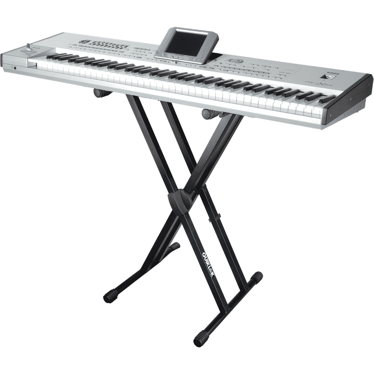 QUIKLOK T550 Trigger Lok Keyboardstandaard – Dubbele X, Verstelbaar, max. 91 kg