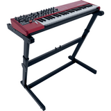 QUIKLOK Z71ALU Lichtgewicht Z-Keyboardstandaard – Verstelbaar, aluminium, Zwart, max. 113 kg