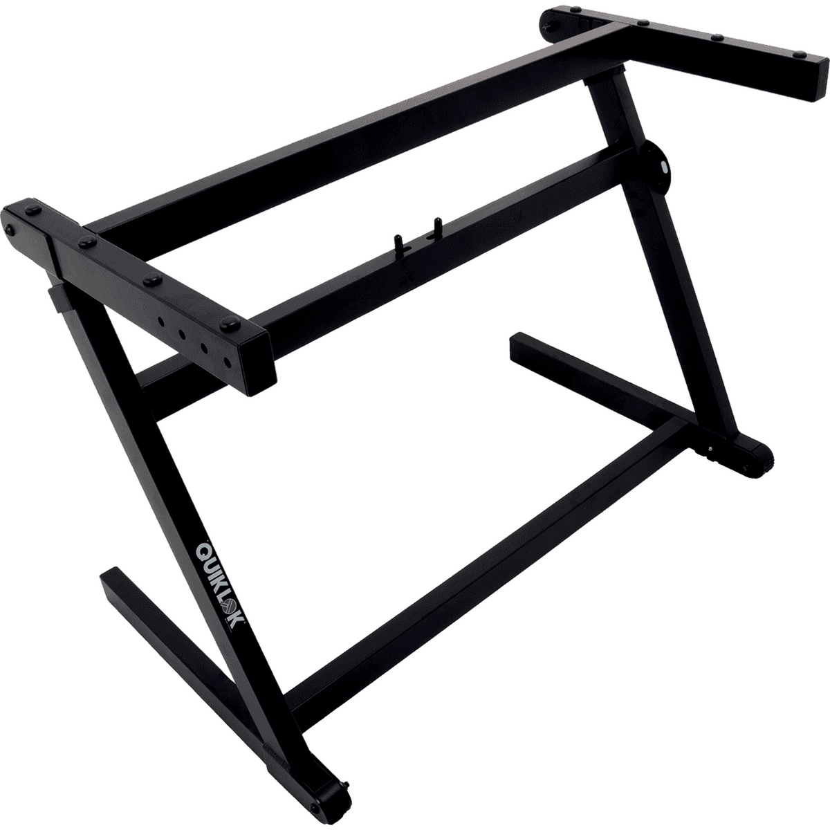 QUIKLOK Z71ALU Lichtgewicht Z-Keyboardstandaard – Verstelbaar, aluminium, Zwart, max. 113 kg