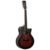 Tanglewood Winterleaf TW6-12 CE AVB 12-Snarige Dreadnought Cutaway Elektro-Akoestische Gitaar Mahogany Autumn Vintage Burst