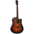 Tanglewood Winterleaf Exotic 5 CE Koa Dreadnought Cutaway Elektro-Akoestische Gitaar Solid Mahogany Koa Autumn Burst Gloss