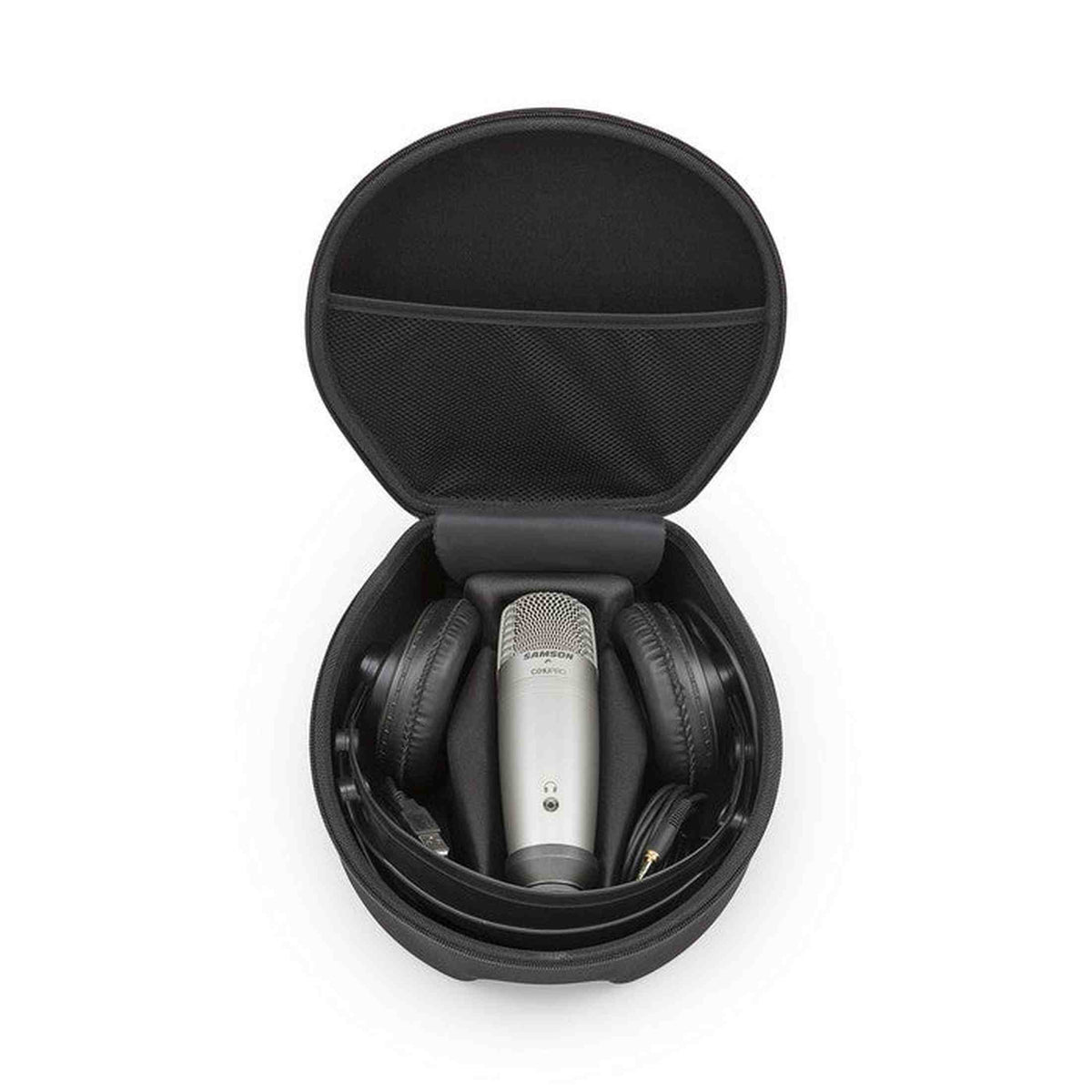Samson C01U Pro Podcasting Set USB condensatormicrofoon met studio-headphones, statief en koffer Profile USB microfoon voor podcast, gaming streaming set kopie