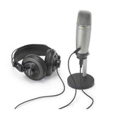 Samson C01U Pro Podcasting Set USB condensatormicrofoon met studio-headphones, statief en koffer Profile USB microfoon voor podcast, gaming streaming set kopie