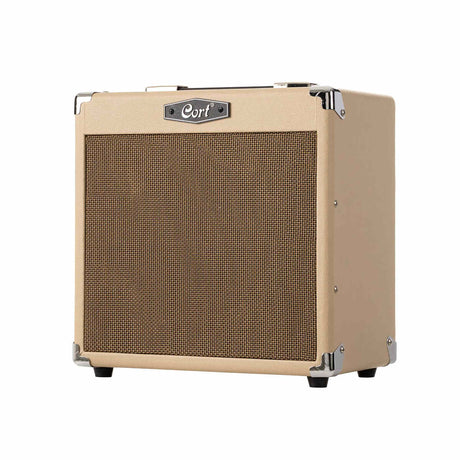 Cort CM15RWTS 15W Gitaarversterker met 8 inch Speaker, Reverb en 2 Kanalen White Sand