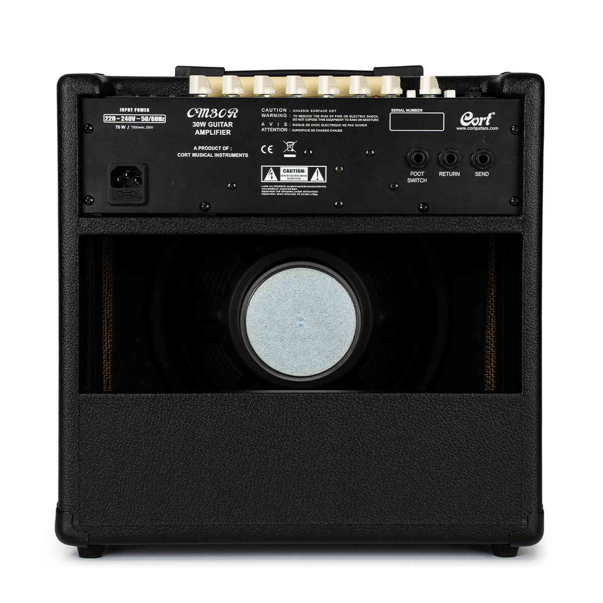 Cort CM30R 30W Gitaarversterker met 10 inch Speaker, Reverb en 2 Kanalen Black