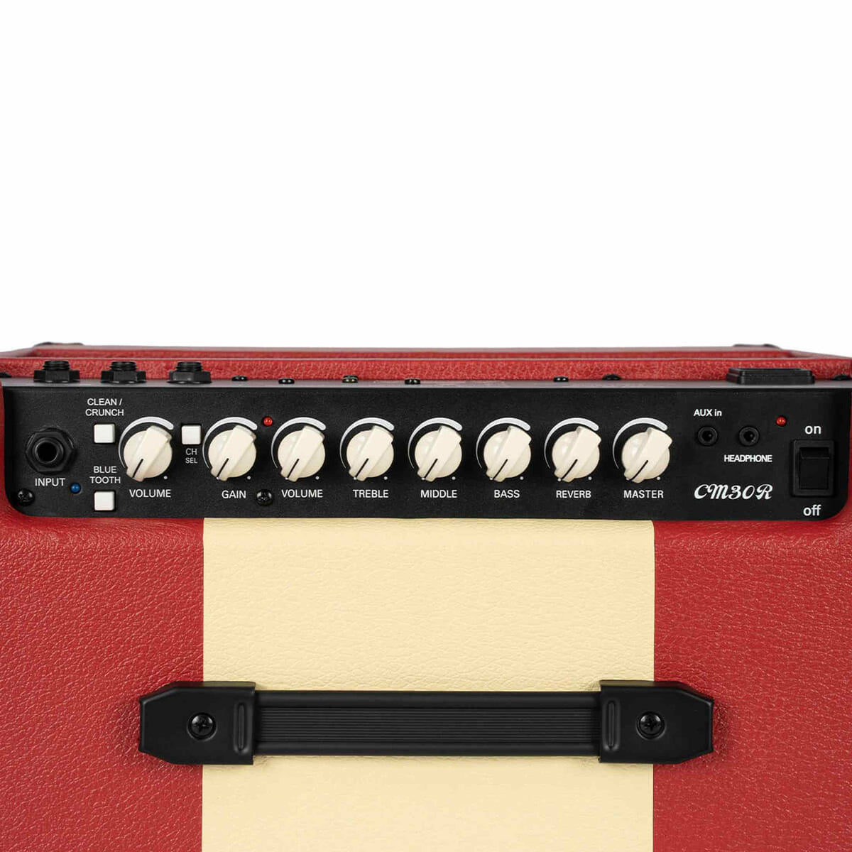 Cort CM30RDR 30W Gitaarversterker met 10 inch Speaker, Reverb en Bluetooth Dark Red