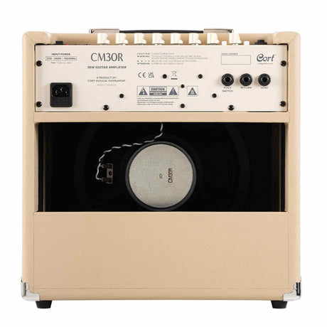 Cort CM30RWTS 30W Gitaarversterker met 10 inch Speaker, Reverb en Bluetooth White Sand
