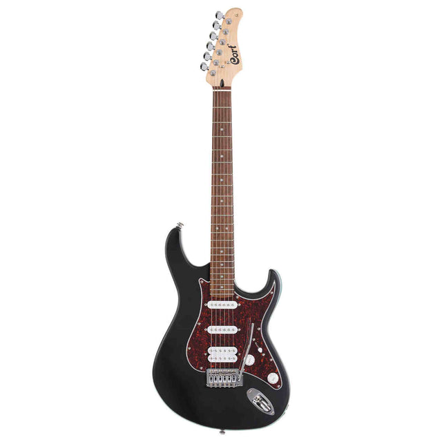 Cort G110 OPBK Elektrische Gitaar HSS Populier Open Pore Black met Tremolo