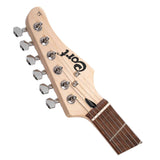 Cort G110 OPBK Elektrische Gitaar HSS Populier Open Pore Black met Tremolo