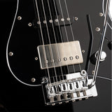 Cort G250SE BK Elektrische Gitaar HSS Linden Roasted Maple Zwart met 2-Punts Tremolo