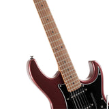 Cort G250SE VVB Elektrische Gitaar HSS Linden Roasted Maple Vivid Burgundy met 2-Punts Tremolo