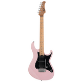 Cort G290 Modern DR Elektrische Gitaar HSS Roasted Maple Dusty Rose met Seymour Duncan TB4