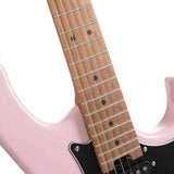 Cort G290 Modern DR Elektrische Gitaar HSS Roasted Maple Dusty Rose met Seymour Duncan TB4