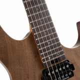 Cort G300 Raw NS Elektrische Gitaar HH Afrikaans Mahonie met Walnut Top Natural Satin en Seymour Duncan Pickups