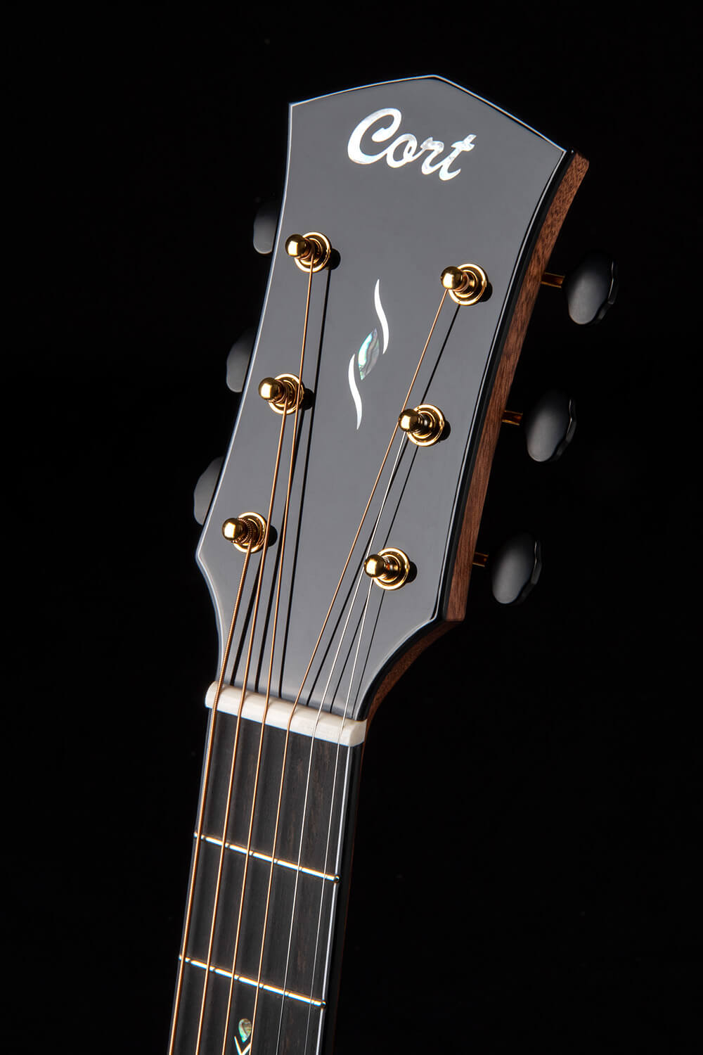 Cort Gold-Edge – Massief Flamed Myrtlewood, Torrefied Sitka & L.R. Baggs Anthem