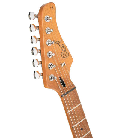 Cort G200SE SRD Elektrische Gitaar HSS Populier met Roasted Maple Hals Scarlet Red en Tremolo