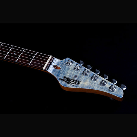JET JS-45 Indigo Gray S-style Elektrische Gitaar HSS Flame Maple Top Rosewood Toets Indigo Grijs